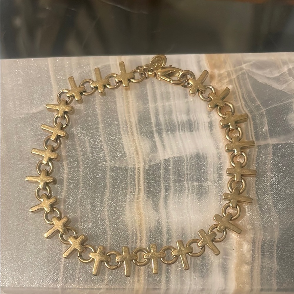 Premier Designs Gold Cross Charm Bracelet